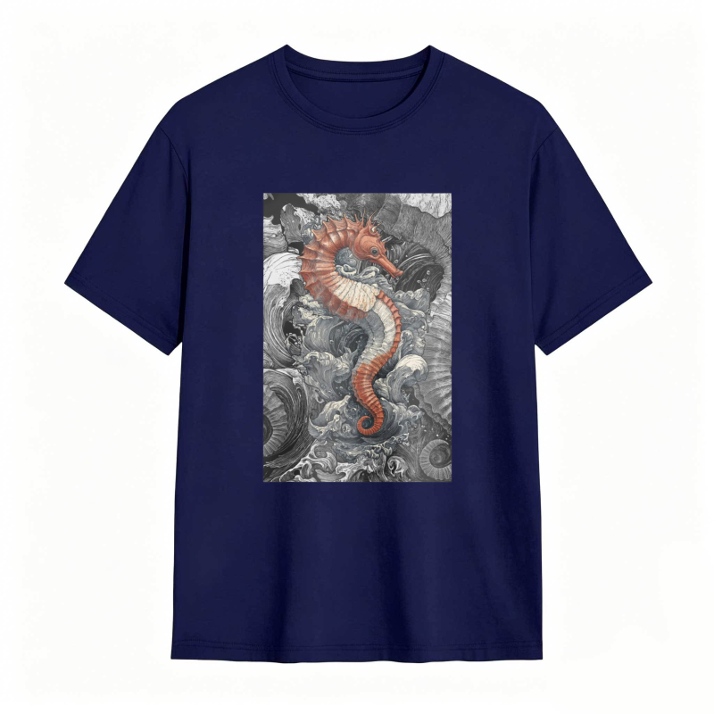 Seahorse Ocean Waves Art Unisex Classic T-shirt