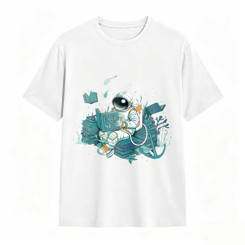 Astronaut Reading Book In Space Unisex Classic T-shirt