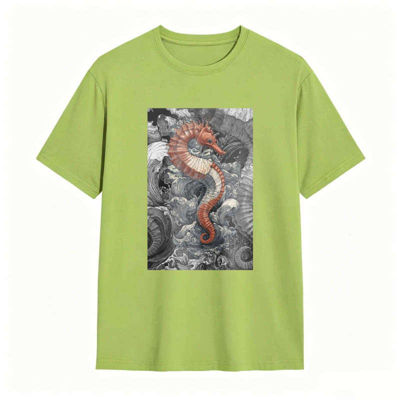Seahorse Ocean Waves Art Unisex Classic T-shirt