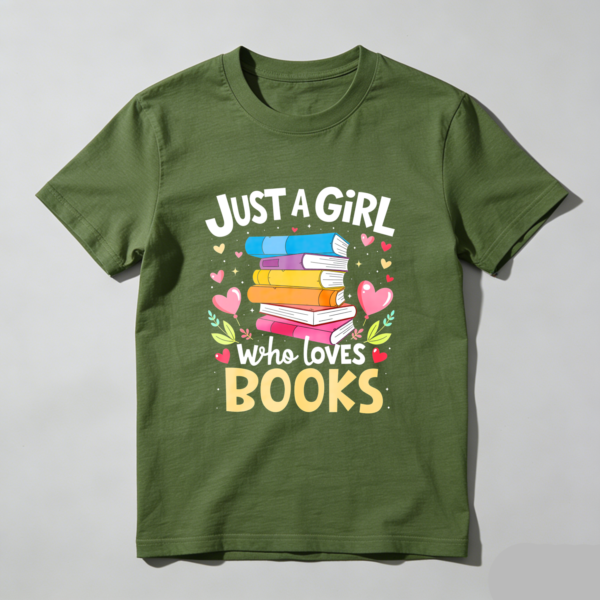 Wardrobecart Just A Girl Who Loves Books Tshirt(1)