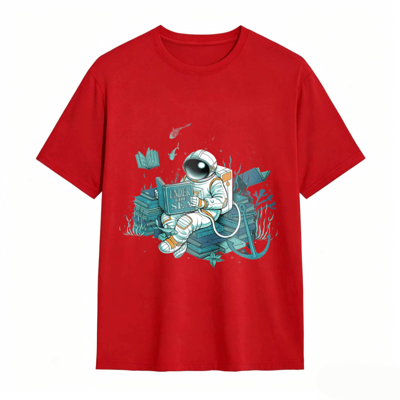 Astronaut Reading Book In Space Unisex Classic T-shirt