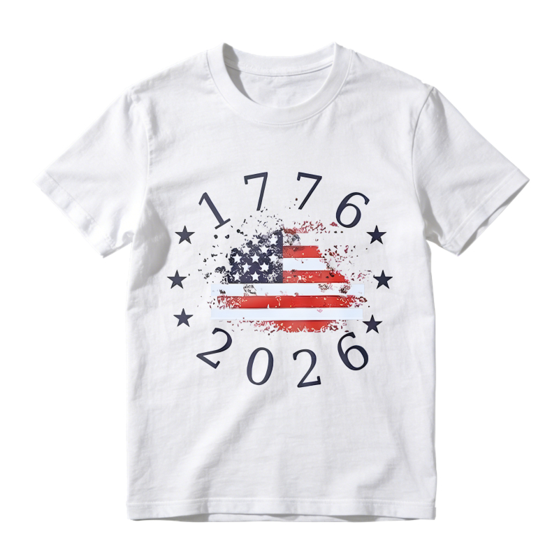 American Flag 1776 2026 Independence Day T-shirt