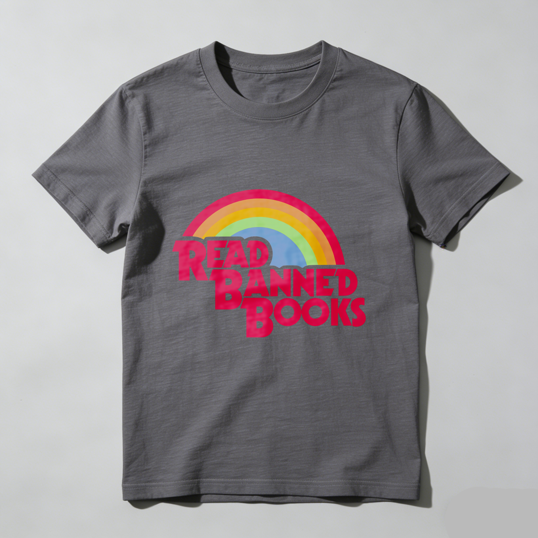 Wardrobecart Read Banned Books Rainbow Design Tshirt