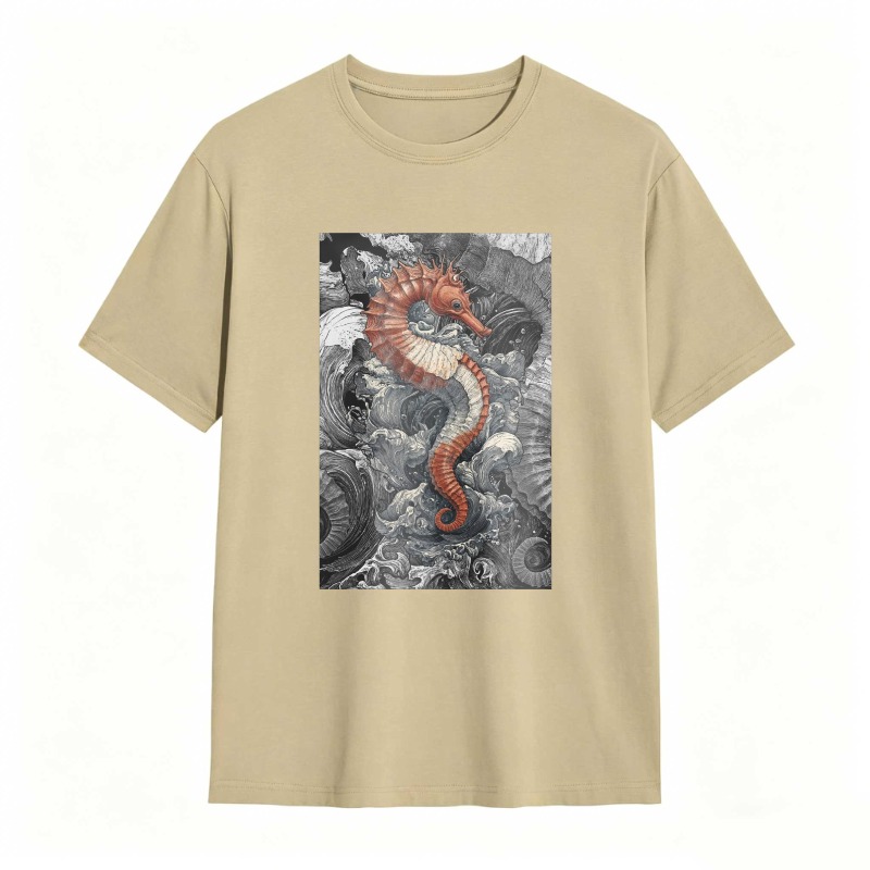 Seahorse Ocean Waves Art Unisex Classic T-shirt