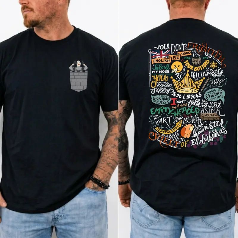 Monty.Python. Classic Comedy Quote T-Shirt, French Taunt Castle Scene Tee