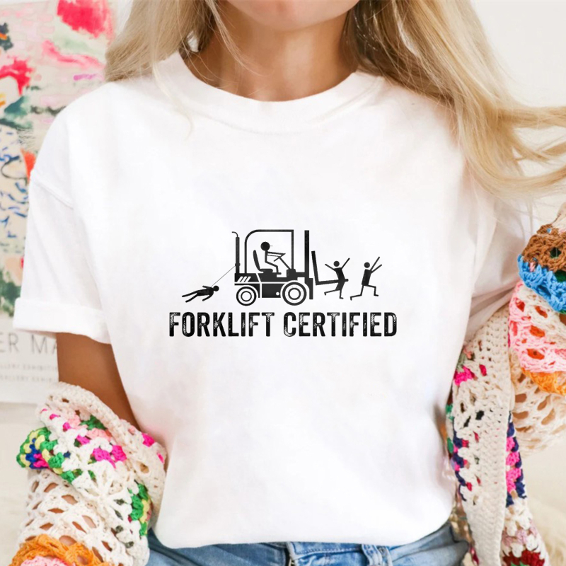 Forklift Certified Shirt, Funny Certified Forklift Operator T-Shirt Graphic tees