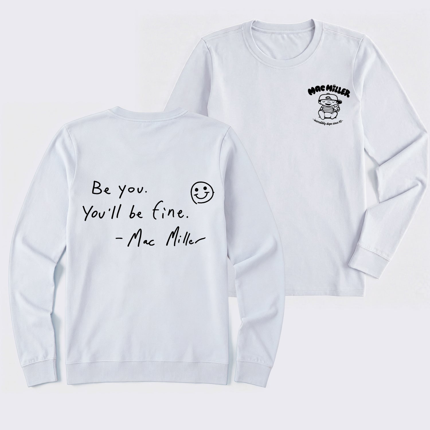 Mac Mi1ler Quote Vintage Hip Hop Rap Long Sleeve T-Shirt