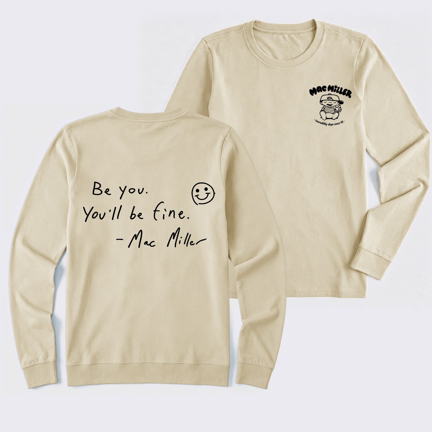 Mac Mi1ler Quote Vintage Hip Hop Rap Long Sleeve T-Shirt