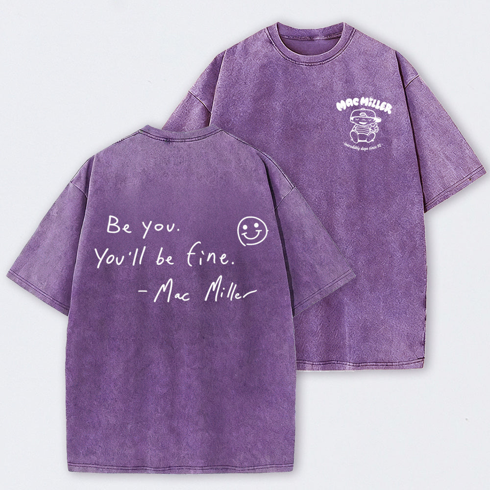 Mac Mi1ler Quote Vintage Hip Hop Rap Washed T-Shirt