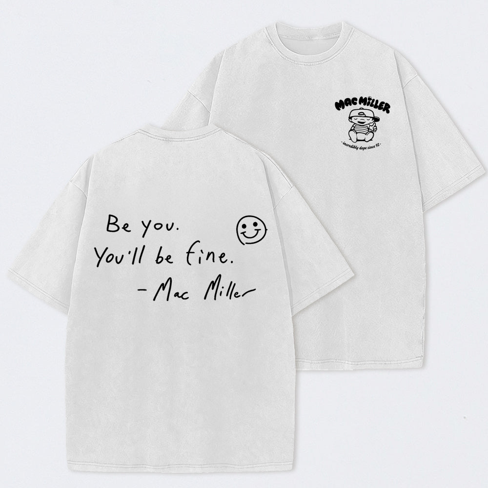Mac Mi1ler Quote Vintage Hip Hop Rap Washed T-Shirt