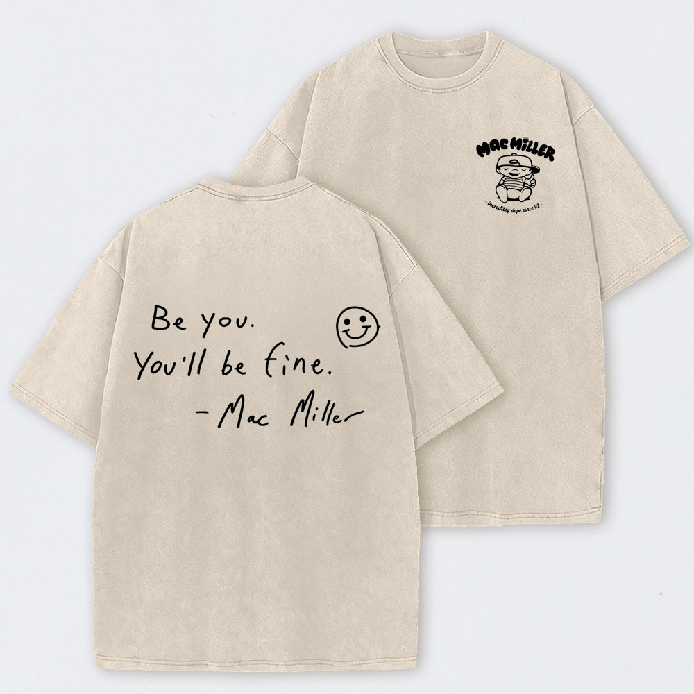 Mac Mi1ler Quote Vintage Hip Hop Rap Washed T-Shirt