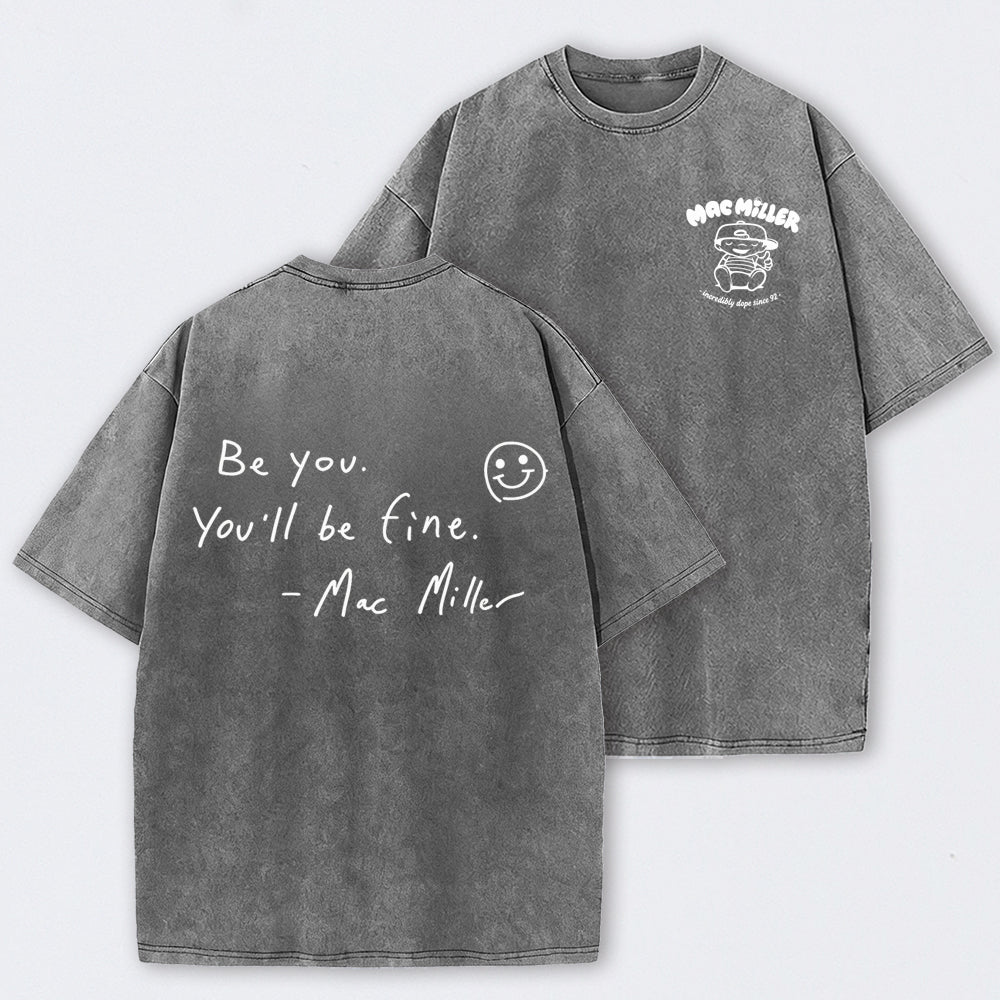 Mac Mi1ler Quote Vintage Hip Hop Rap Washed T-Shirt