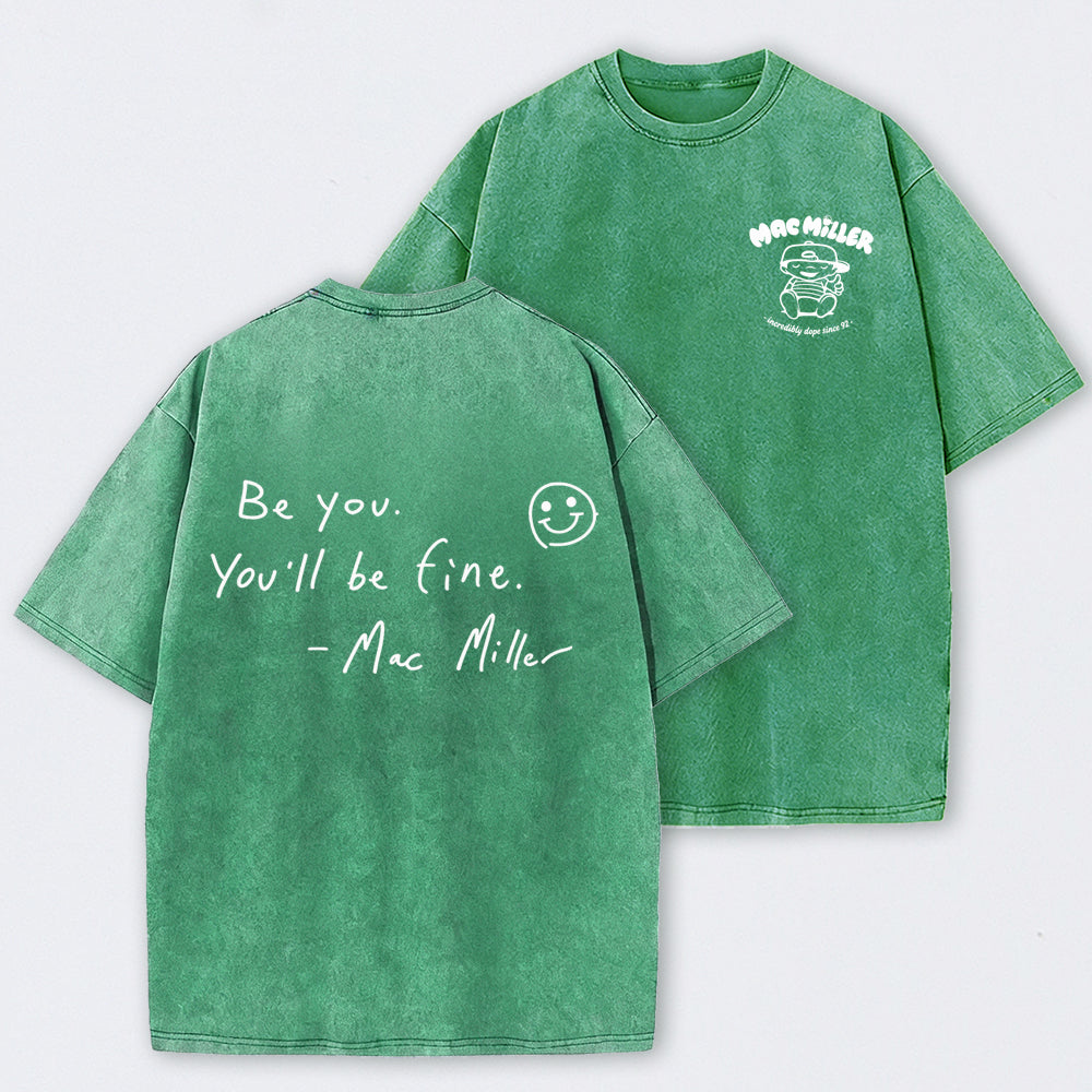 Mac Mi1ler Quote Vintage Hip Hop Rap Washed T-Shirt