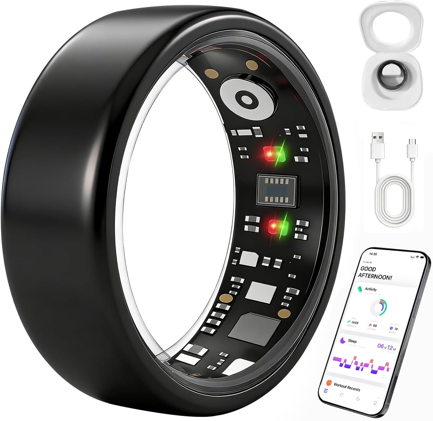 Smart Ring Gen 3 for Men Women, IP68 Waterproof Health Tracker with No Subscription Fee, Sleep and Stress Monitoring, Activity Fitness Ring, Android/iOS Compatible