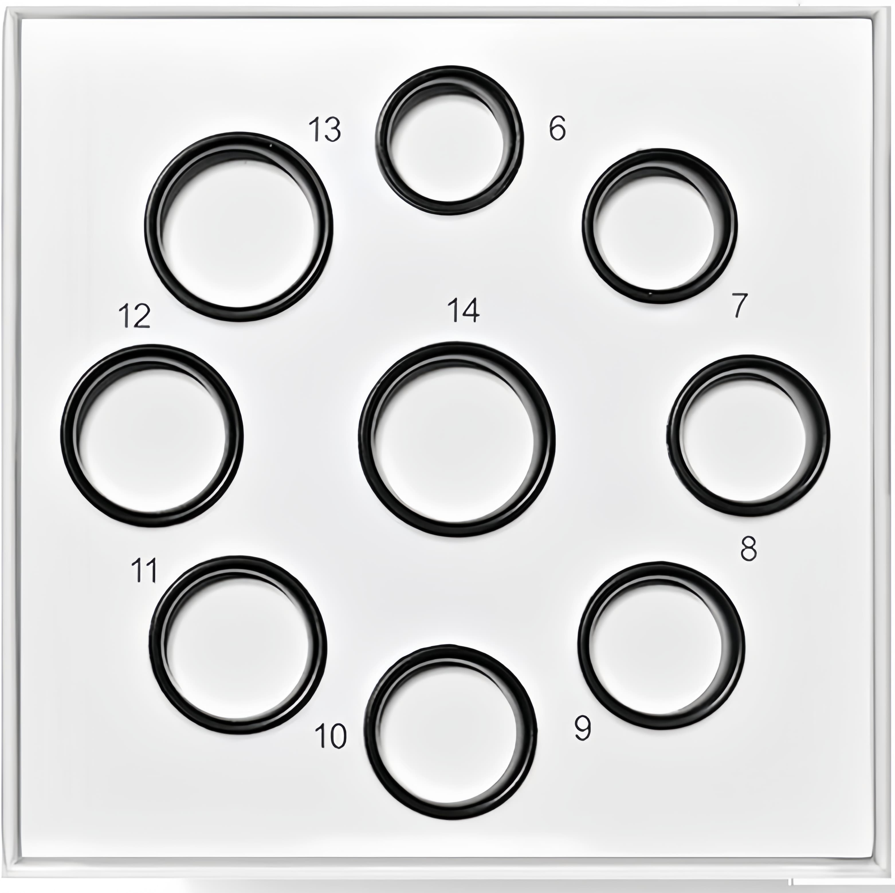 Ring Sizing Kit - Size First Before You Buy - Choose from 9 Sizes - Sizes 6 to 14 - Find The Perfect Smart Ring Size - Only Compatible Smart Ring (Sizing Kit, 6-14)