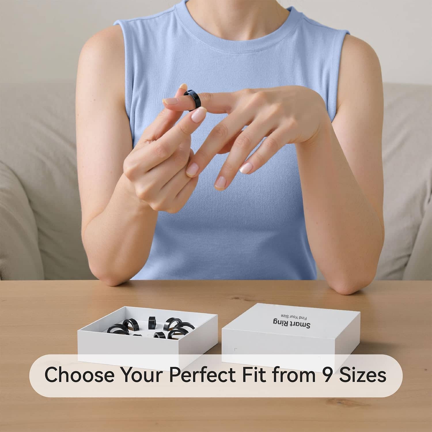 Ring Sizing Kit - Size First Before You Buy - Choose from 9 Sizes - Sizes 6 to 14 - Find The Perfect Smart Ring Size - Only Compatible Smart Ring (Sizing Kit, 6-14)