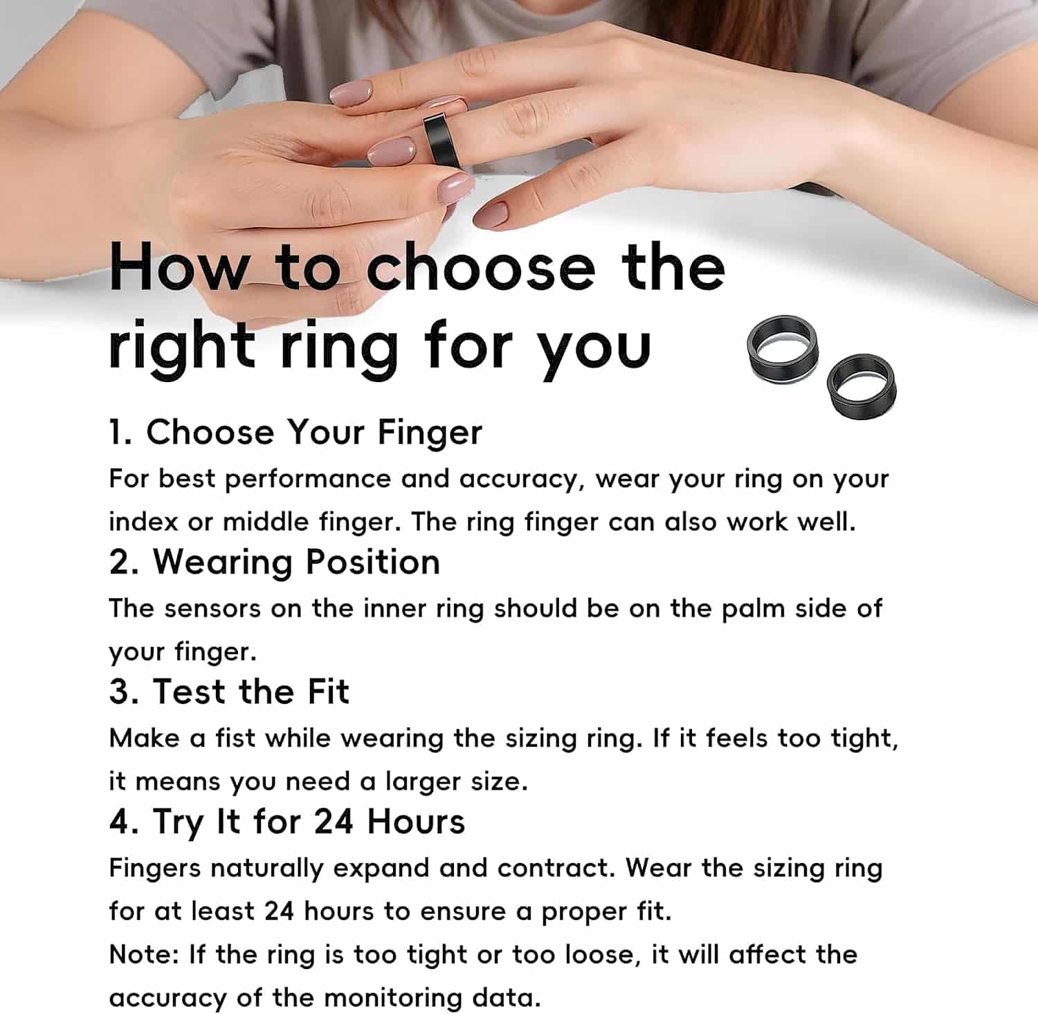 Ring Sizing Kit - Size First Before You Buy - Choose from 9 Sizes - Sizes 6 to 14 - Find The Perfect Smart Ring Size - Only Compatible Smart Ring (Sizing Kit, 6-14)