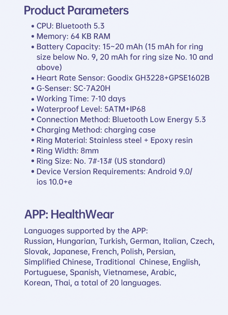 AutrefoisElf Smart Ring for Women & Men, Health Tracker Rings with Electrocardiogram Blood Pressure & Sleep ECG Chip Monitoring,IP68 Waterproof Fitness Ring,No Subscription Fee for Android/iOS