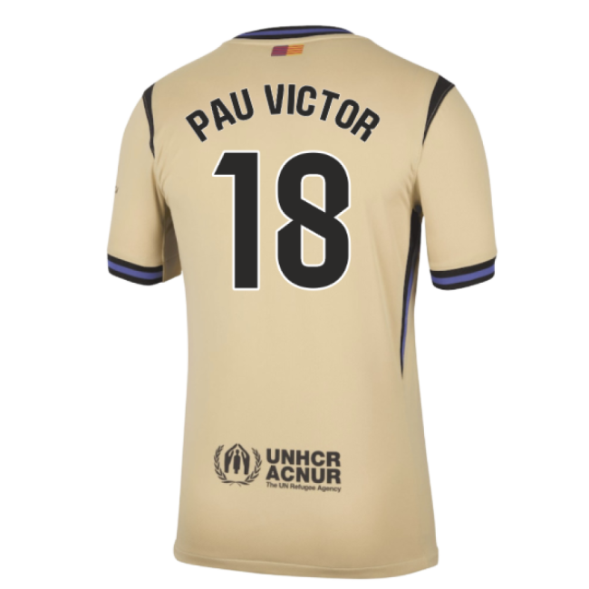 2025-2026 Barcelona Away Shirt (Pau Victor 18)-BuySoccerJersey Hub