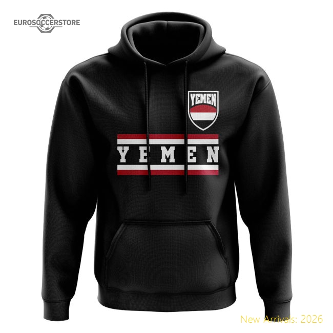 Yemen Core Football Country Hoody (Black)-Football Jersey Hub