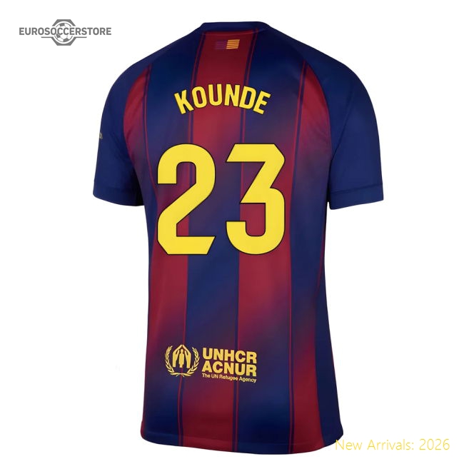 2025-2026 Barcelona Home Shirt (Kounde 23)-BuySoccerJersey Hub