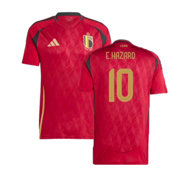 2024-2025 Belgium Home Shirt (E.Hazard 10)-ly44