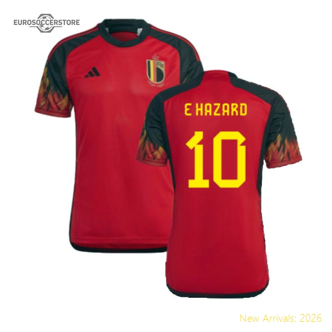2022-2023 Belgium Home Shirt (E Hazard 10)-ly44