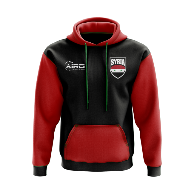Syria Concept Country Football Hoody (Black)-Football Jersey Hub