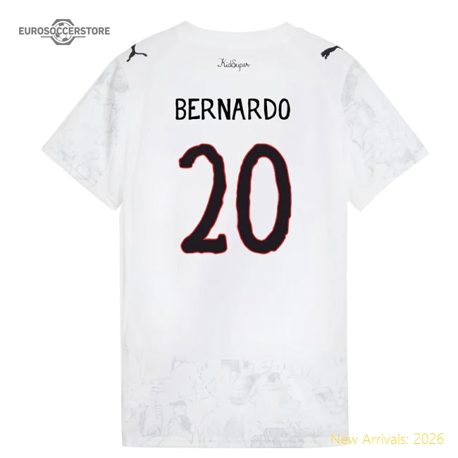 2025-2026 KIDSUPER x Manchester City CWC Shirt (White) - Womens (Bernardo 20)-Football Jersey Hub