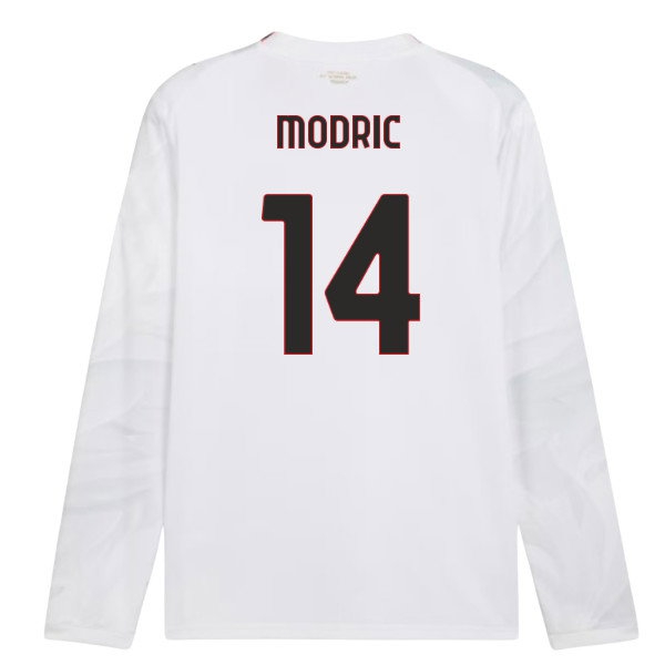 2026-2027 AC Milan Long Sleeve Away Shirt (Modric 14) Jersey