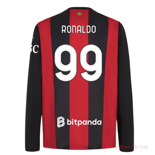 2026/27 AC Milan Long Sleeve Home Shirt Ronaldo 99