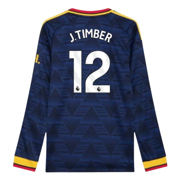 [BSJH] 2026 2027 Arsenal Long Sleeve Shirt Away Authentic Kit (J.Timber 12) Jersey