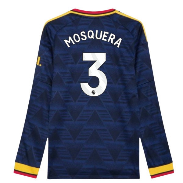 [BSJH] 2026 2027 Arsenal Long Sleeve Shirt Away Authentic Kit (Mosquera 3) Jersey