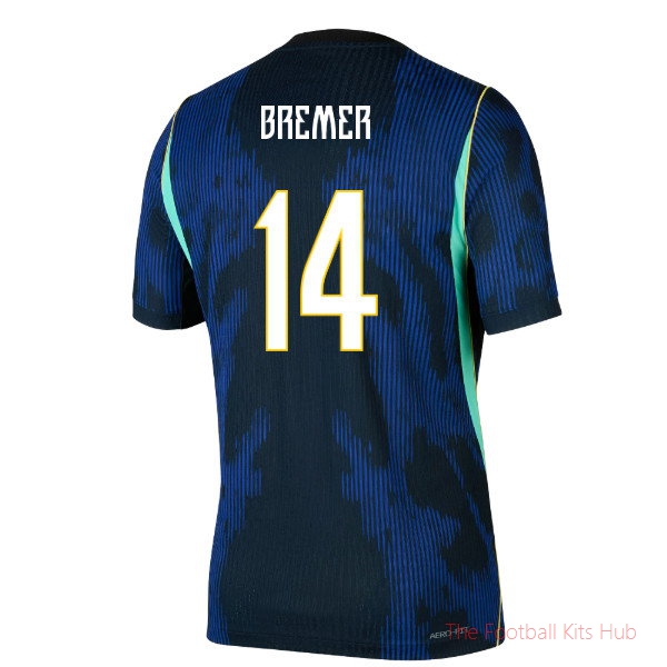 2026/27 Brazil Away Jordan Aero-FIT Authentic Shirt Bremer 14