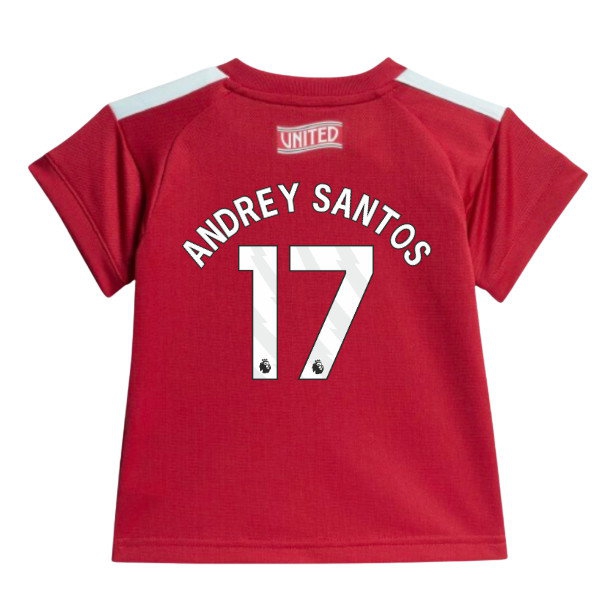 [BSJ] 2026 2027 Man Utd Baby Kit Santos Home Kit (Andrey 17) Jersey