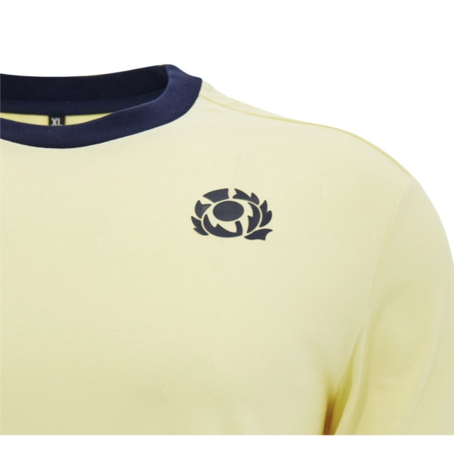 [BSJ] 2026 2027 Scotland Rugby Ath Cotton Shirt Apparel T (Sand)