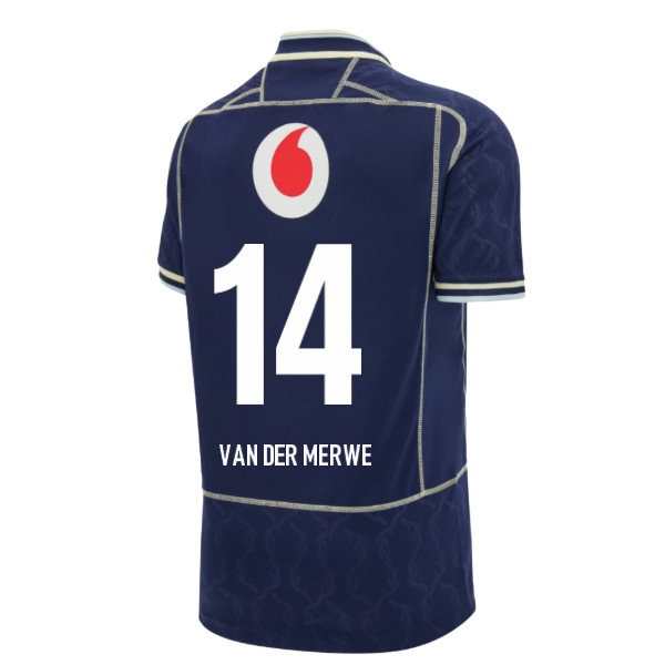 [BSJ] 2026 2027 Scotland Rugby Shirt Der Merwe Home Replica Kit (Kids) (Van 14) Jersey