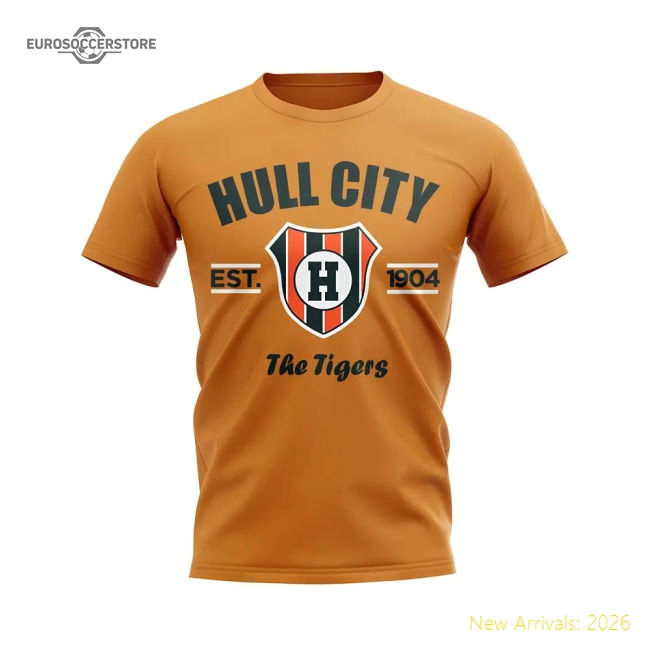 Hull City Established Football T-Shirt (Orange)-Football Jersey Hub