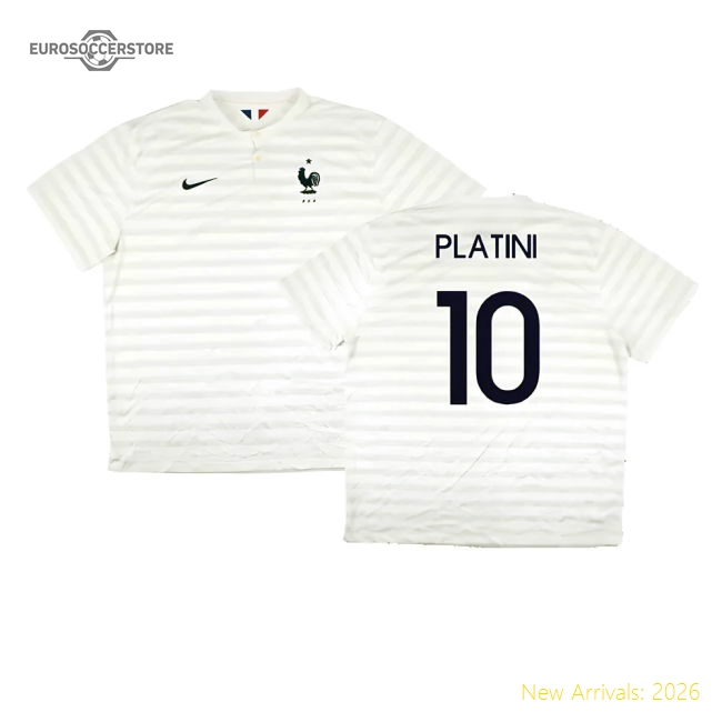France 2014-15 Away Shirt ((Very Good) XXL) (Platini 10)-Football Jersey Hub