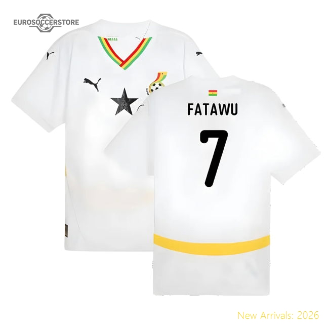 2024-2025 Ghana Home Shirt (Fatawu 7)-BuySoccerJersey Hub
