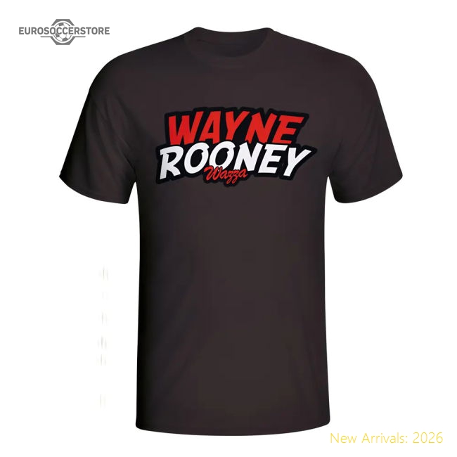Wayne Rooney Comic Book T-shirt (black)-Football Jersey Hub