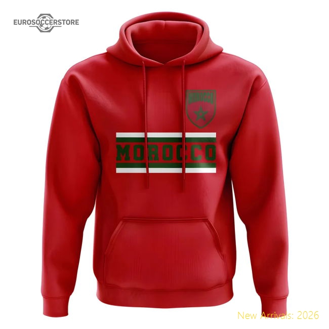 Morocco Core Football Country Hoody (Red)-ly44