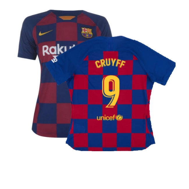 Barcelona 2019-20 Womens Home Shirt (Vaporkit) ((Excellent) S) (CRUYFF 9)-ly44