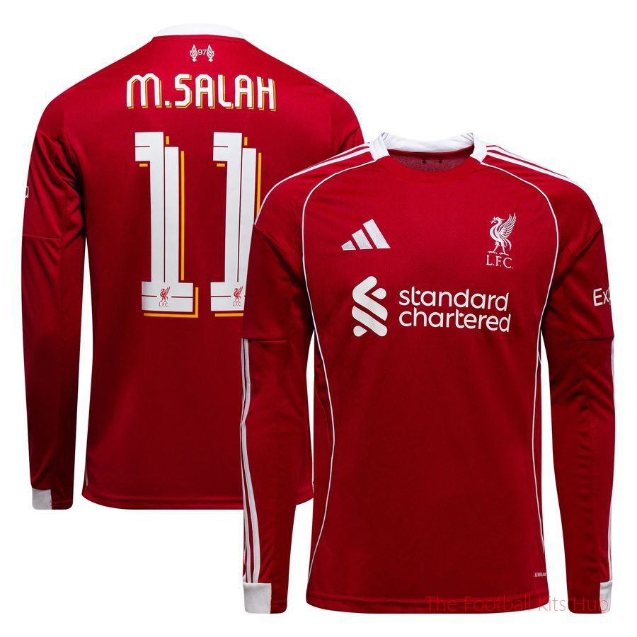Liverpool Home Shirt 2025/26 Champions League Long Sleeves M.SALAH 11-UniFootball Store