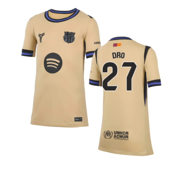 2025-2026 Barcelona Away Shirt (Kids) (Dro 27)-BuySoccerJersey Hub