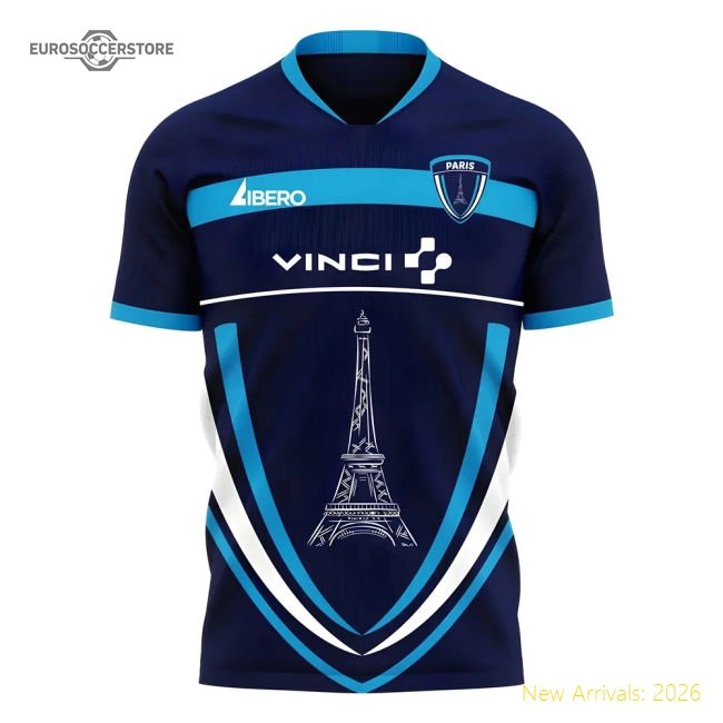 Paris FC 2024-2025 Home Concept Football Kit (Libero)-ly44