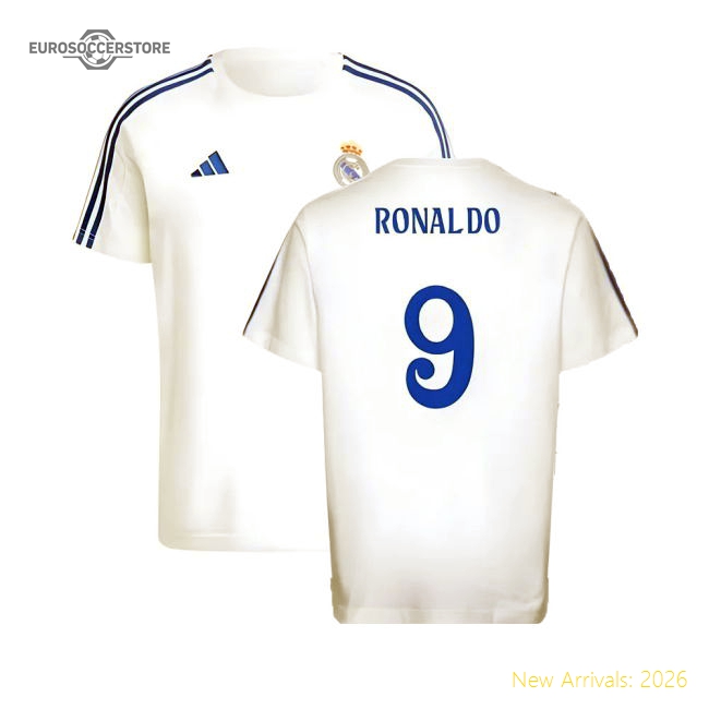2024-2025 Real Madrid DNA Tee (White) (Ronaldo 9)-BuySoccerJersey Hub