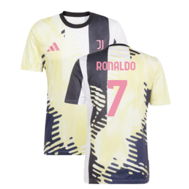 2025 Juventus Pre-Match Shirt (Yellow) (Ronaldo 7)-BuySoccerJersey Hub