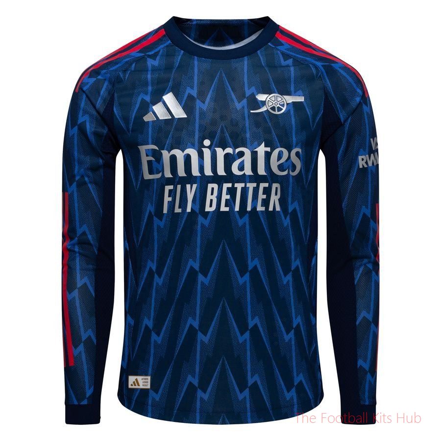 Arsenal Away Shirt 2025/26 Long Sleeves Authentic-UniFootball Store
