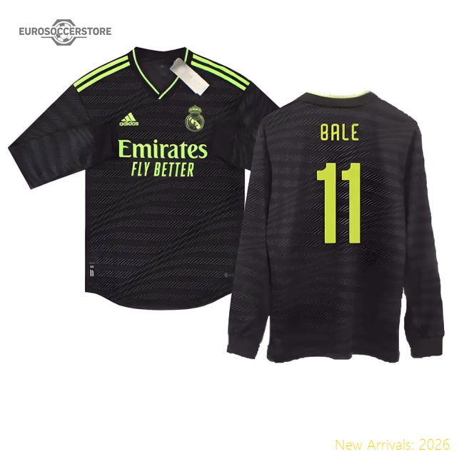 2022-2023 Real Madrid Authentic Long Sleeve Third Shirt (BALE 11)-ly44